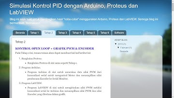 Kontrol PID pada Motor DC Enkoder: Simulasinya menggunakan LabVIEW, Arduino dan Proteus (Bag. 2)