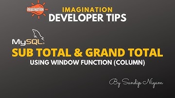 MySQL SubTotal GrandTotal Using Window Function