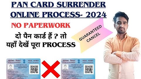 How To Surrender Pan Card Online | Pan Card Surrender Online | Pan Card Surrender Online Kaise Kare