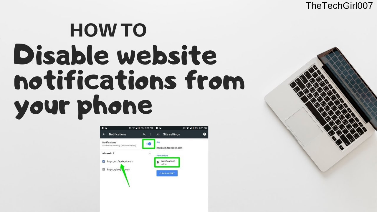 How to disable website notifications from iphone ipad android phone