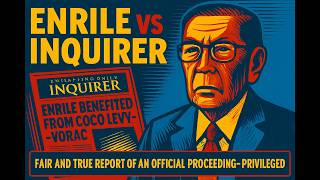 Libel Showdown: Fair Report or Defamation | Philippine Daily Inquirer, Inc. v. Enrile (GR 229440)