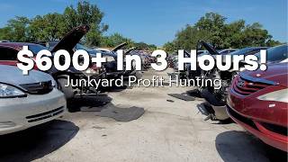 I Found $600+ Profit At The Junkyard in Just 3 Hours! #junkyard #flippingforprofit #ebayreseller