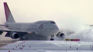 Reverse thrust on taxi way? JAL 747 Memorial #003 : 747-446D [JA8083] at CTS/RJCC : Landing