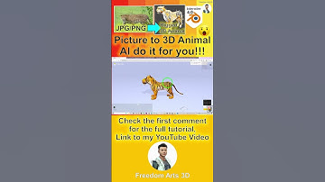 Picture to 3D Animal | AI Do it for you | Rigging | Blender |  Modeling #blender #ai  #Modeling