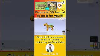 Picture To 3D Animal Ai Do It For You Rigging Blender Modeling