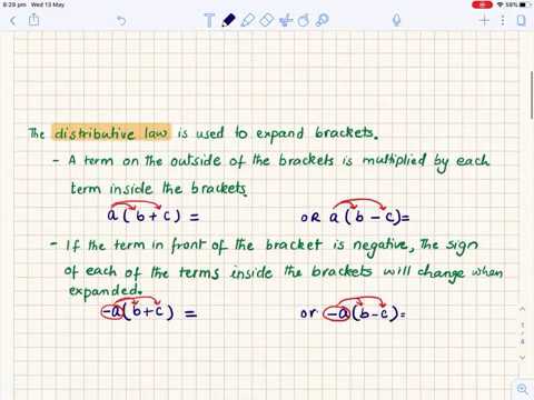 Expanding simple algebraic expressions - YouTube