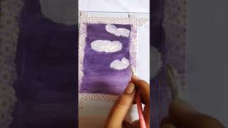 how to do easy watercolor painting ??️ scenery ? with lamps easy watercolor scenery art shorts