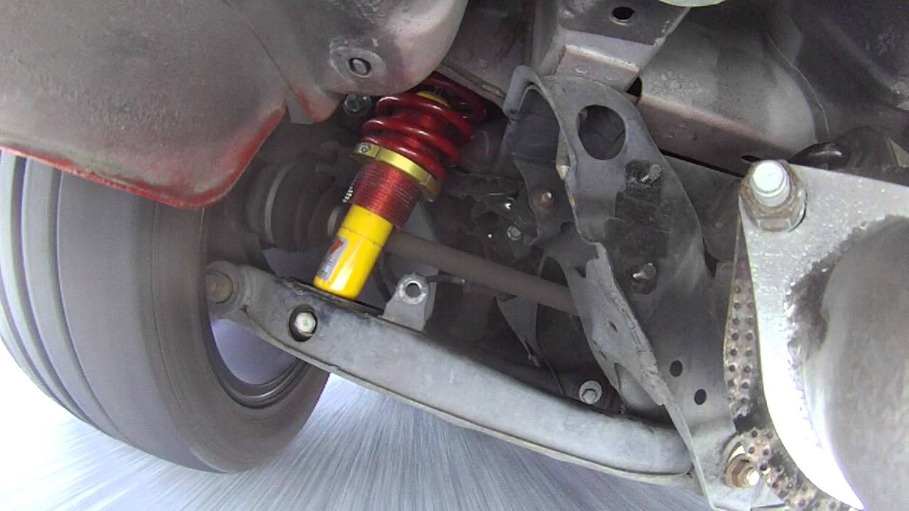 left rear miata suspension - YouTube