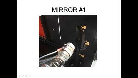 Laser cutting machine light path and mirror adjustment.
