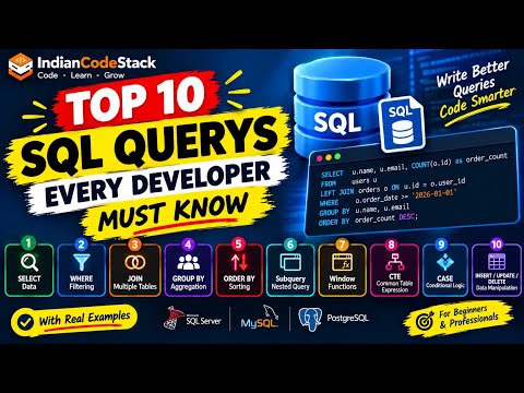 Top 10 SQL Queries Every Developer Must Know in 2026 🚀 | SQL Server Tutorial