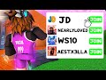 I joined 100 youtubers in mm2  murder mystery 2 funny moments