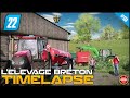 🇫🇷 Spreading Manure &amp; Slurry, Feeding Calves &amp; Chickens ⭐ FS22 L'Elevage Breton Timelapse