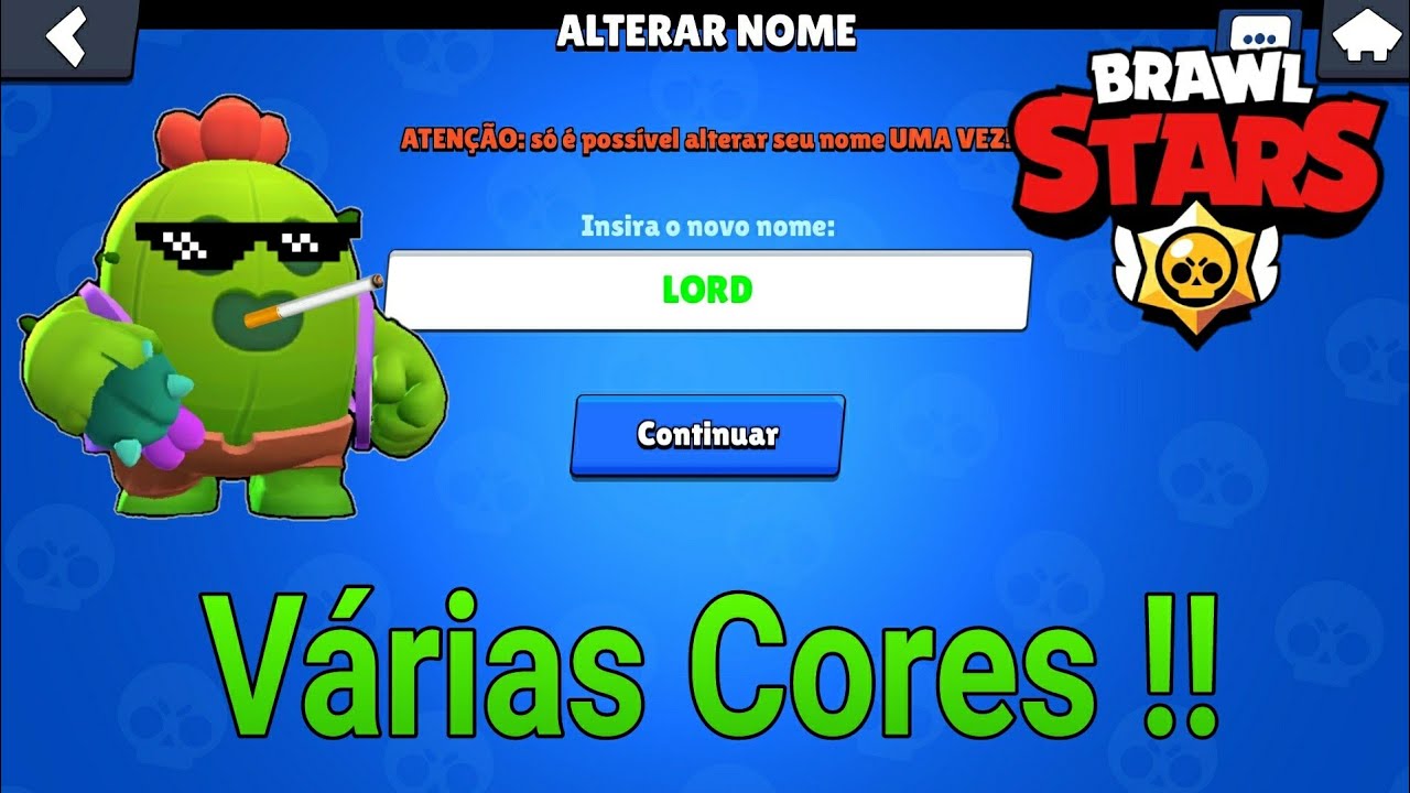 Como deixar o nome colorido no brawl stars