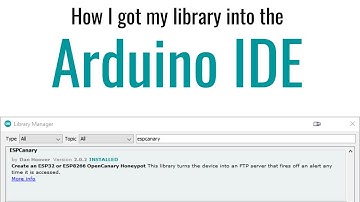 How I got my library in the Arduino IDE