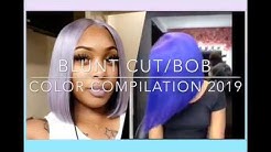 Blunt cut/bob color compilation 2019