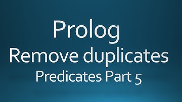 prolog remove duplicates from list (Part 5)