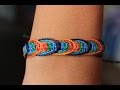 PULSERA MACRAME NUDOS PLANOS CON ONDAS PUNTO ESPIGA