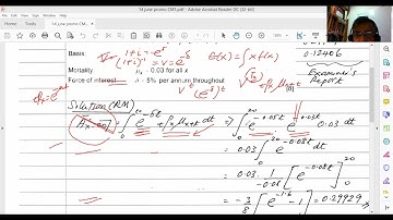 Actuarial Mathematics (CM1) tutorial video 3