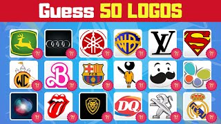 Guess the Logo in 3 Seconds | 50 Famous Logos | Logo Quiz 2024