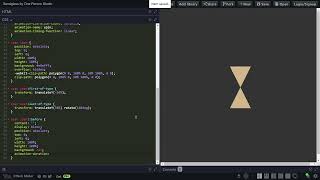 ASMR Programming - SANDGLASS Animation in HTML & CSS - No Talking