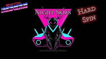 SYNTH RIDERS Custom Song: Night Skies - Jimmy Widegren | HARD Difficulty Spin Mode Beatmap Gameplay