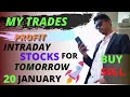 Best Intraday Stocks For Tomorrow [ 28 Jan 2021]  Trading ...