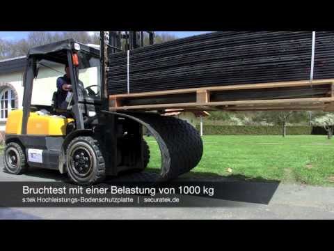 Bruchtest mit Gabelstapler