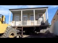Preparing a house to be moved in New Orleans, LA, by Davie Shoring