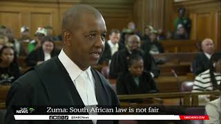 Zuma says South African law is not fair to all