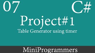 C# Windows Form Application  Project 01 - 07