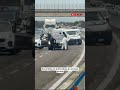 Masked armed robbers blow up cash transporter on motorway