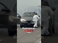 Masked armed robbers blow up cash transporter on motorway