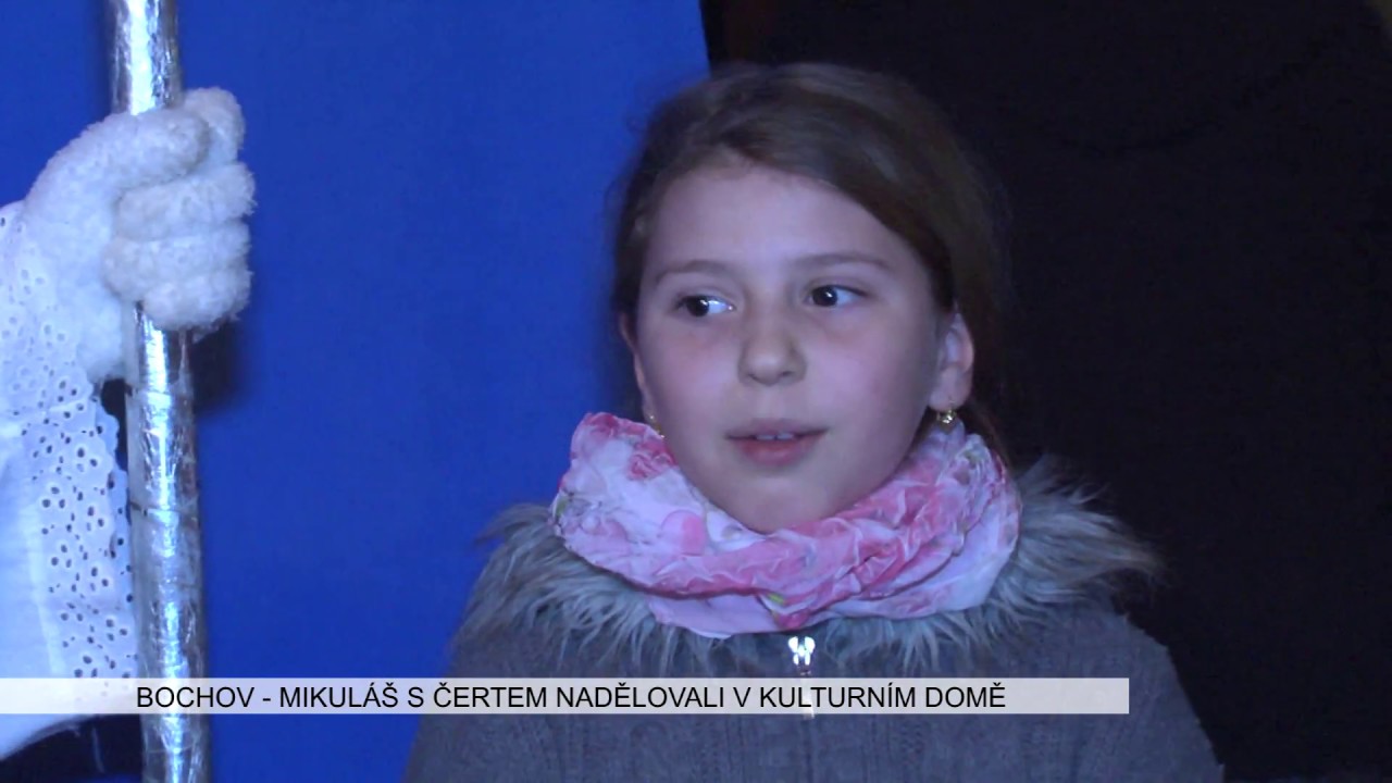 Bochov: Mikuláš s čertem nadělovali v kulturním domě (TV Západ)