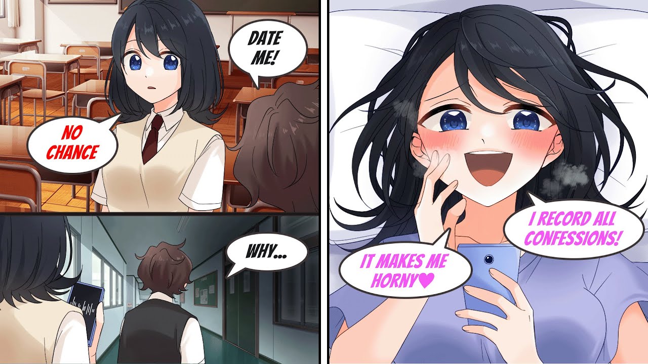 A cool beautiful classmate keeps denying my confessions because...［Manga dub］［RomCom］