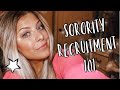 SORORITY RECRUITMENT TIPS: Rec letters, how to prep, and more | Erin Alexis