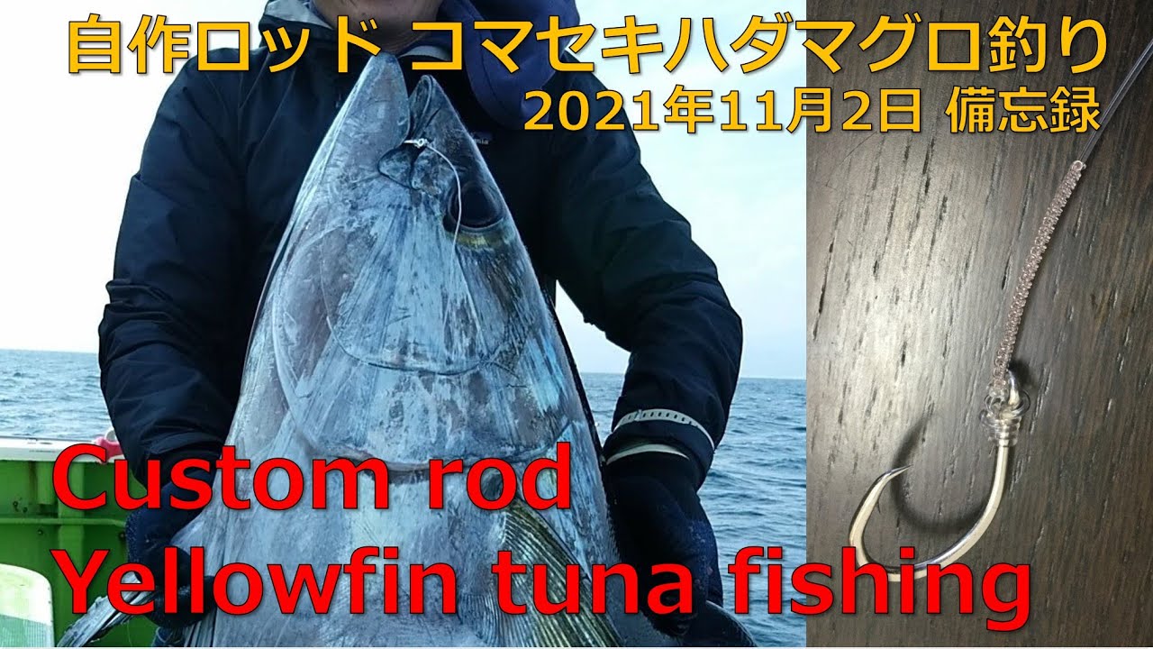 藤沢釣具オリジナル自作ロッドでコマセキハダ釣り！Yellowfin tuna