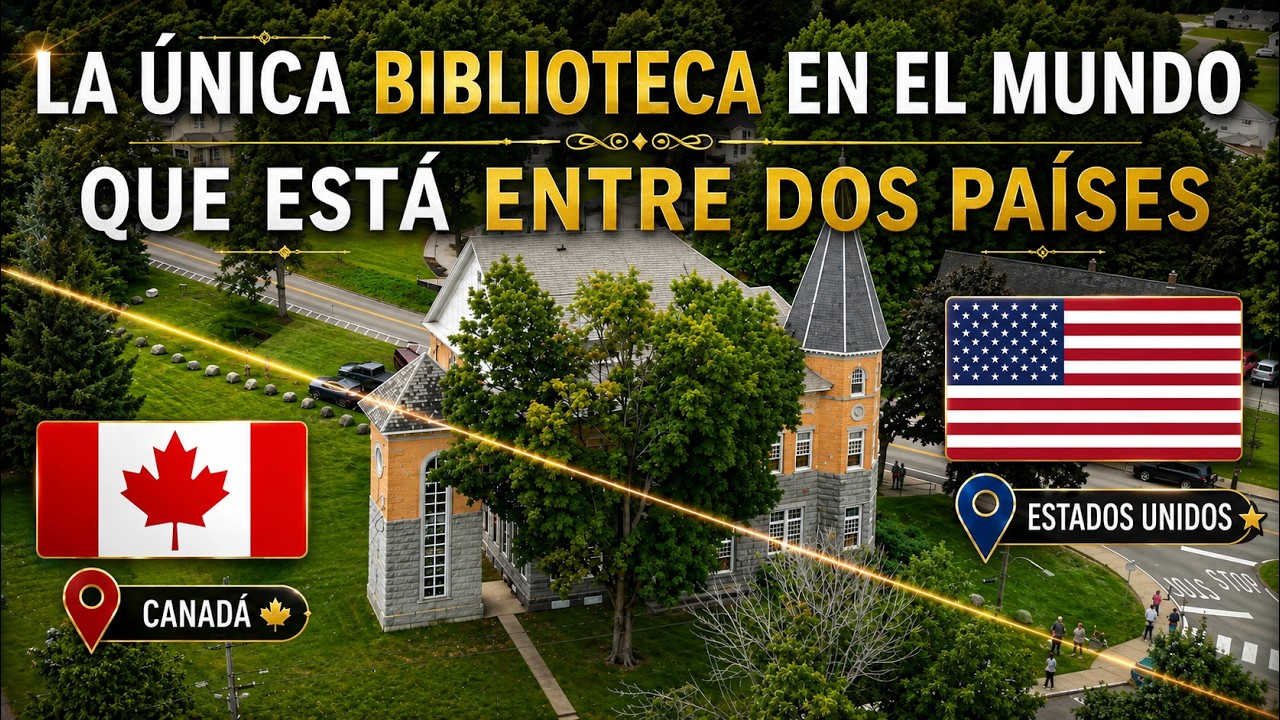 Extraña Frontera entre Canada y USA | Calle Canusa y Biblioteca Haskell