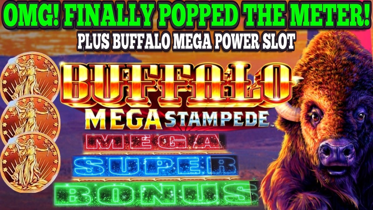 WOW! FINALLY POPPED THE METER ON BUFFALO MEGA STAMPEDE SLOT | BUFFALO MEGA POWER | New Buffalo Slots