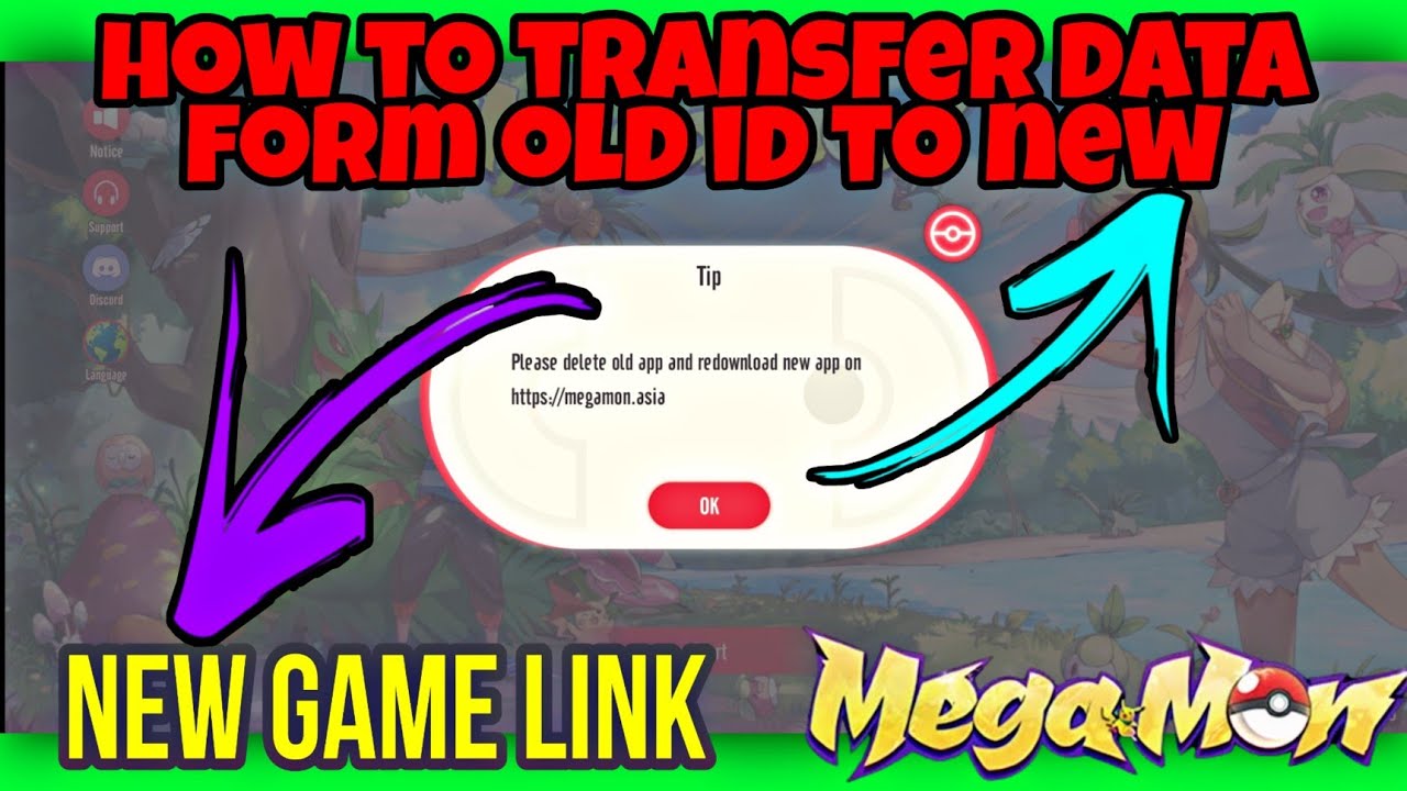 HOW TO SWITCH ID FROM OLD GAME TO NEW GAME In MEGAMON | POCKET ARENA  #megamon