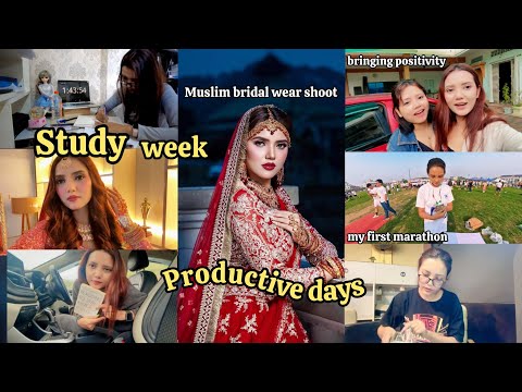 Full busy week 🔐 lots of studying 📚 1st time marathon joining || Shoot schedule 📚🕊️💃🏼