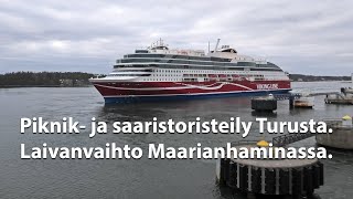 Picnic -and Archipelago cruise ship change in Mariehamn, Åland. (ENG sub.)