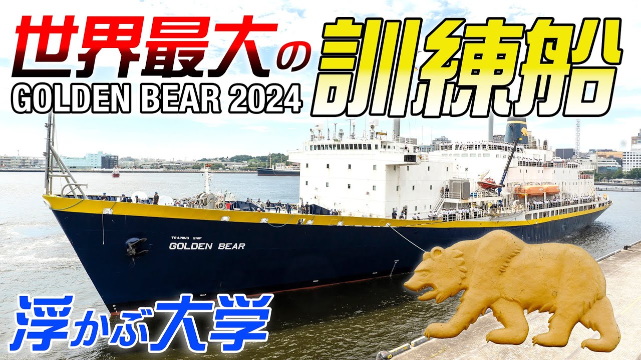 元海軍艦】世界最大の練習船『ゴールデンベア』横浜寄港【浮かぶ大学