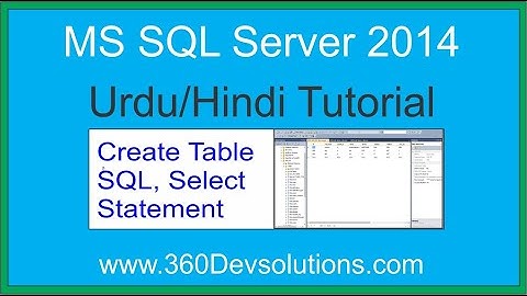 How to create Database and Table in SQL Server 2014