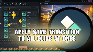 Wondershare Filmora Tutorial! How to Apply Same Transition to All Clips at Once on Filmora