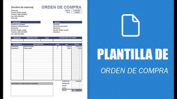 Plantilla de orden de compra excel