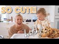 Cooking with my Toddler!! HEALTHY & SIMPLE Choc Chip Cookies (no gluten or dairy)