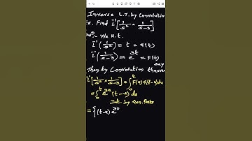Inverse Laplace Transform by Convolution theorem _ Example _ shorts