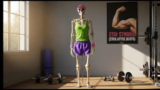 Ai Skeleton Tries Working Out