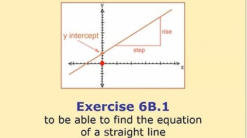 Ex 6B.1 - Finding Equations of Straight Line Graphs - Y12 A Level Maths