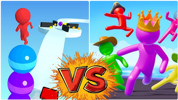 Stack Rider 3D VS Giant Rush 3D 😎😎😎🌳🌳 All New Levels Game Mobile Walkthrough iOS, Android Gameplay